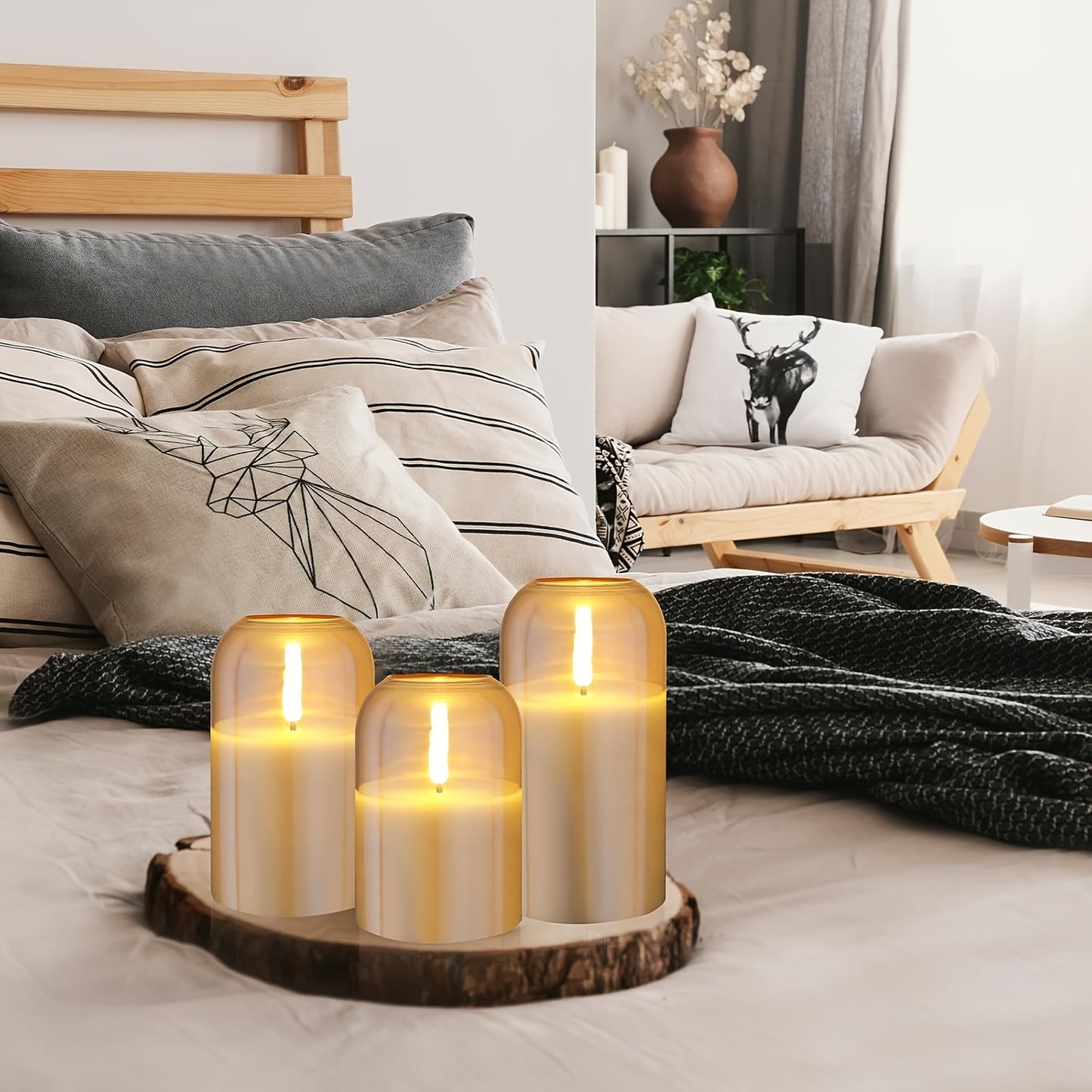 Set van 3 Luxe LED Kaarsen – Met Timer & Afstandsbediening