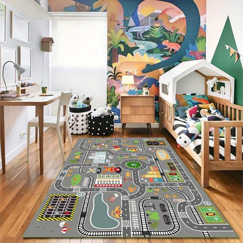 Speelmat met Wegen & Auto's – Educatief Speelkleed Kinderen