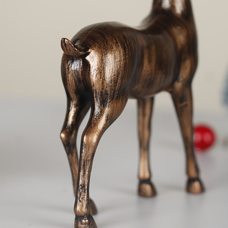 Bronzen Herten Beelden Set – Decoratie voor Huis & Feestdagen