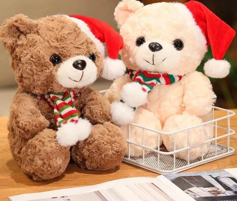 Kerst Knuffel – Schattige Pluche Beer in Wit of Bruin
