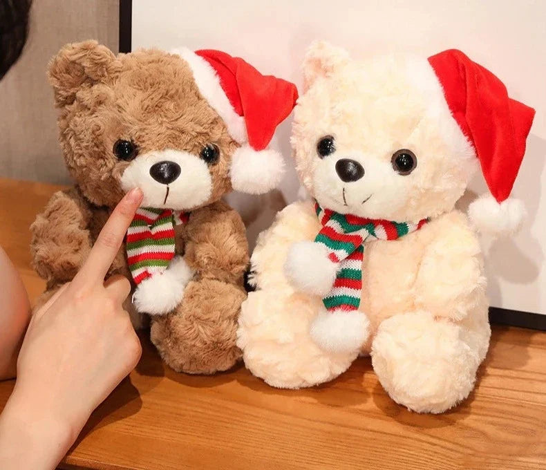 Kerst Knuffel – Schattige Pluche Beer in Wit of Bruin