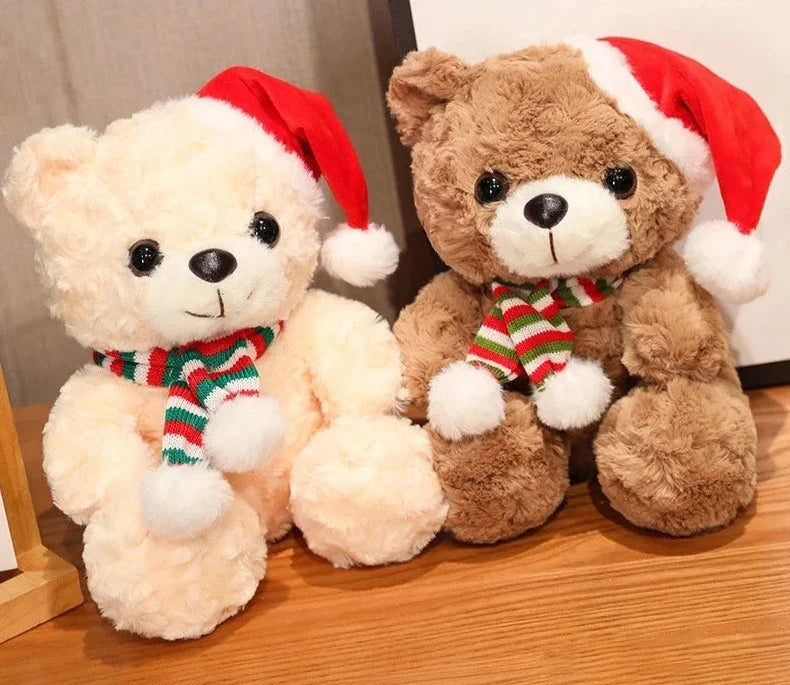 Kerst Knuffel – Schattige Pluche Beer in Wit of Bruin