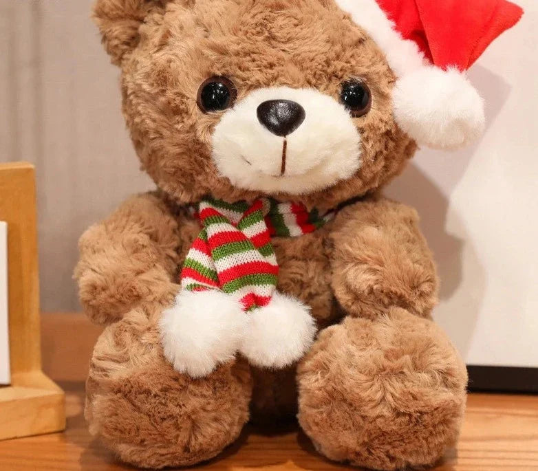 Kerst Knuffel – Schattige Pluche Beer in Wit of Bruin