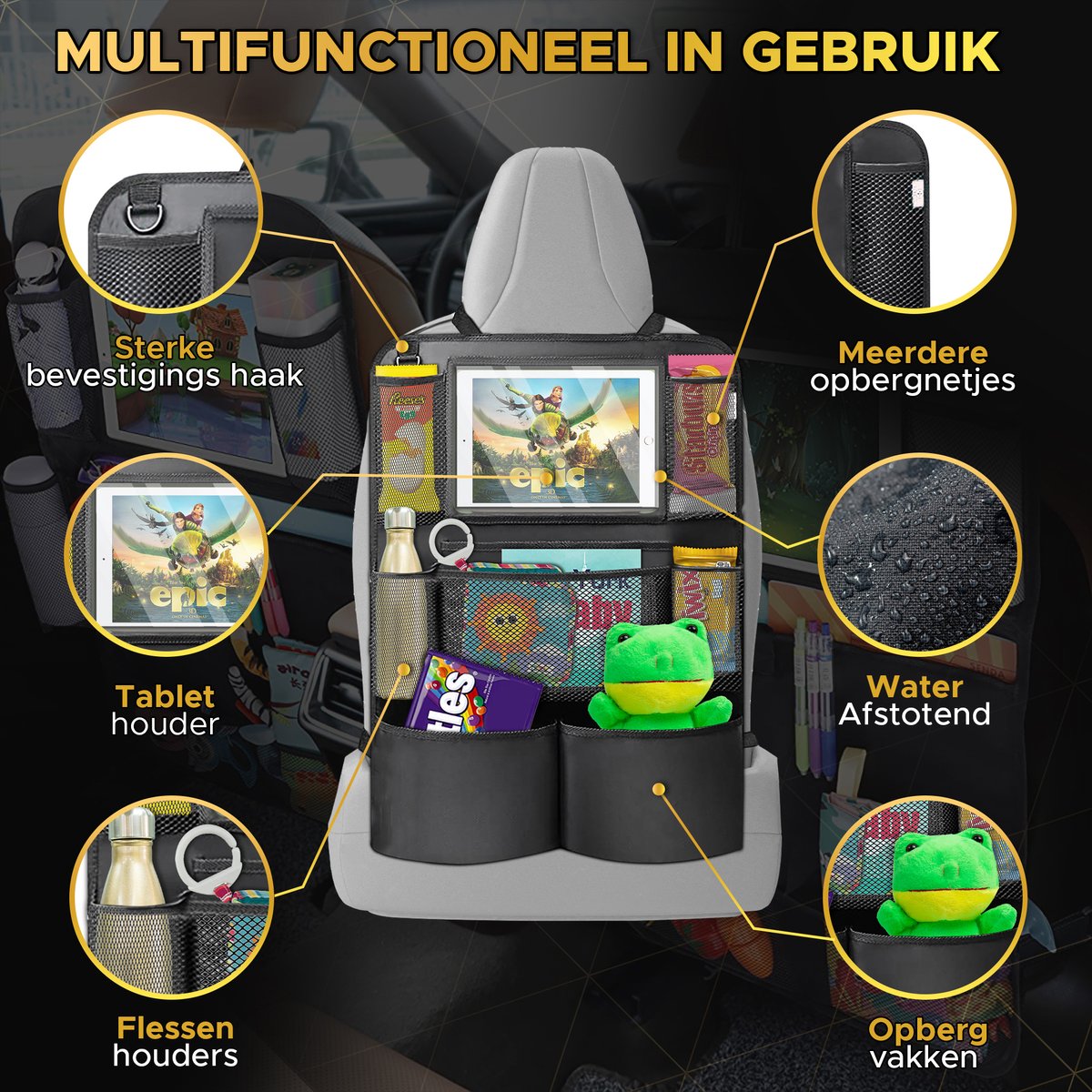 Autostoel Organizer Set Voor Vakantie