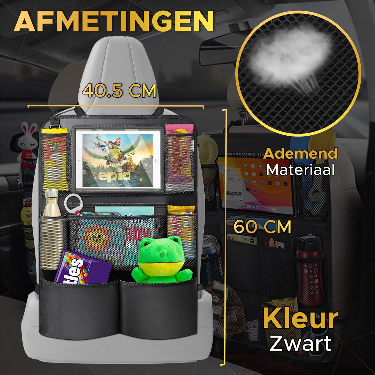 Autostoel Organizer Set Voor Vakantie