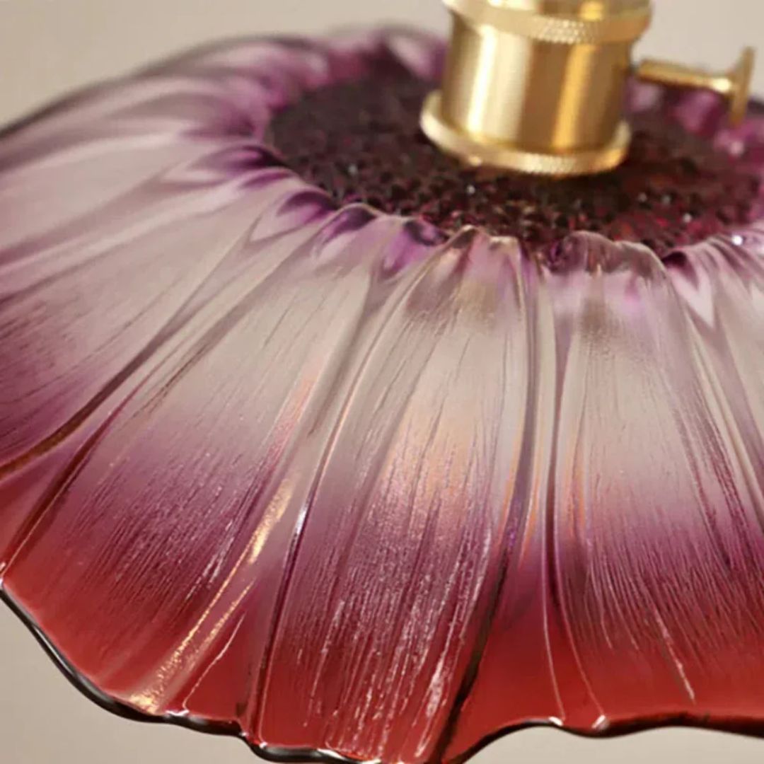 Bloemvorm Hanglamp – Glazen Vintage Plafondlamp