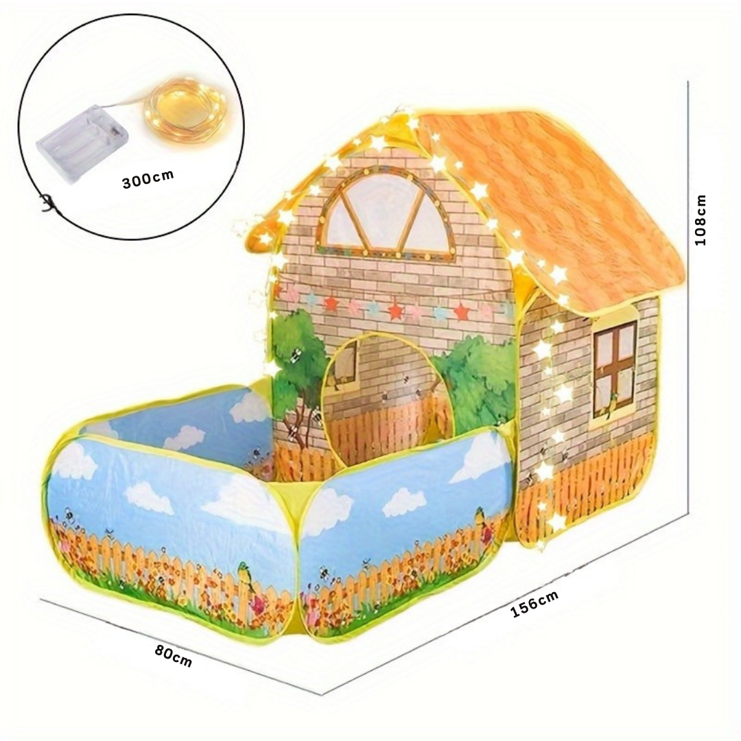 Kinderen Speelhuis – Opvouwbare Speeltent met Sterrenlichtjes voor Jongens en Meisjes
