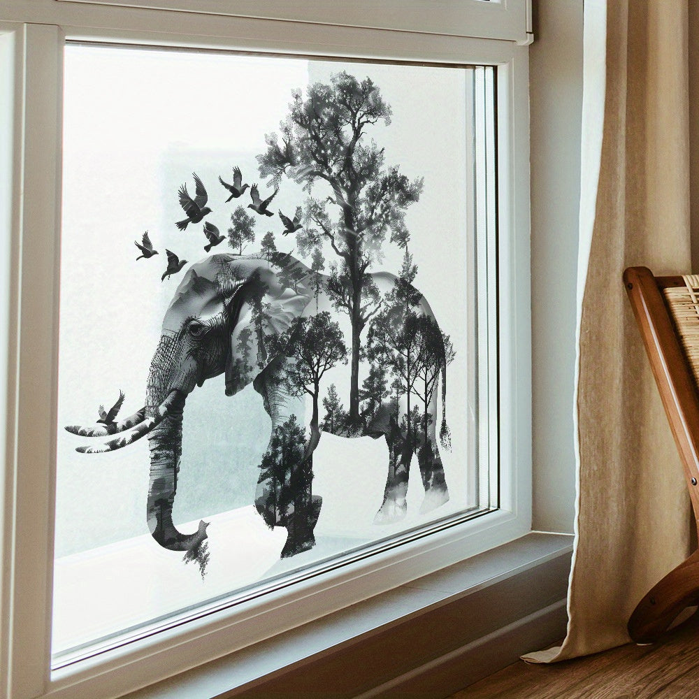 Olifant Muursticker – Natuurlijke Decoratie voor Woon- of Slaapkamer