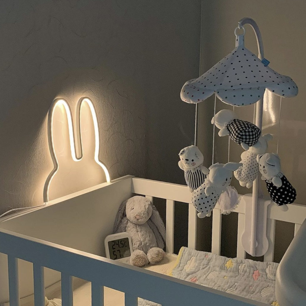 Konijn Nachtlampje 'Snuffie' – Slaapkamer & Kinderkamer LED Verlichting