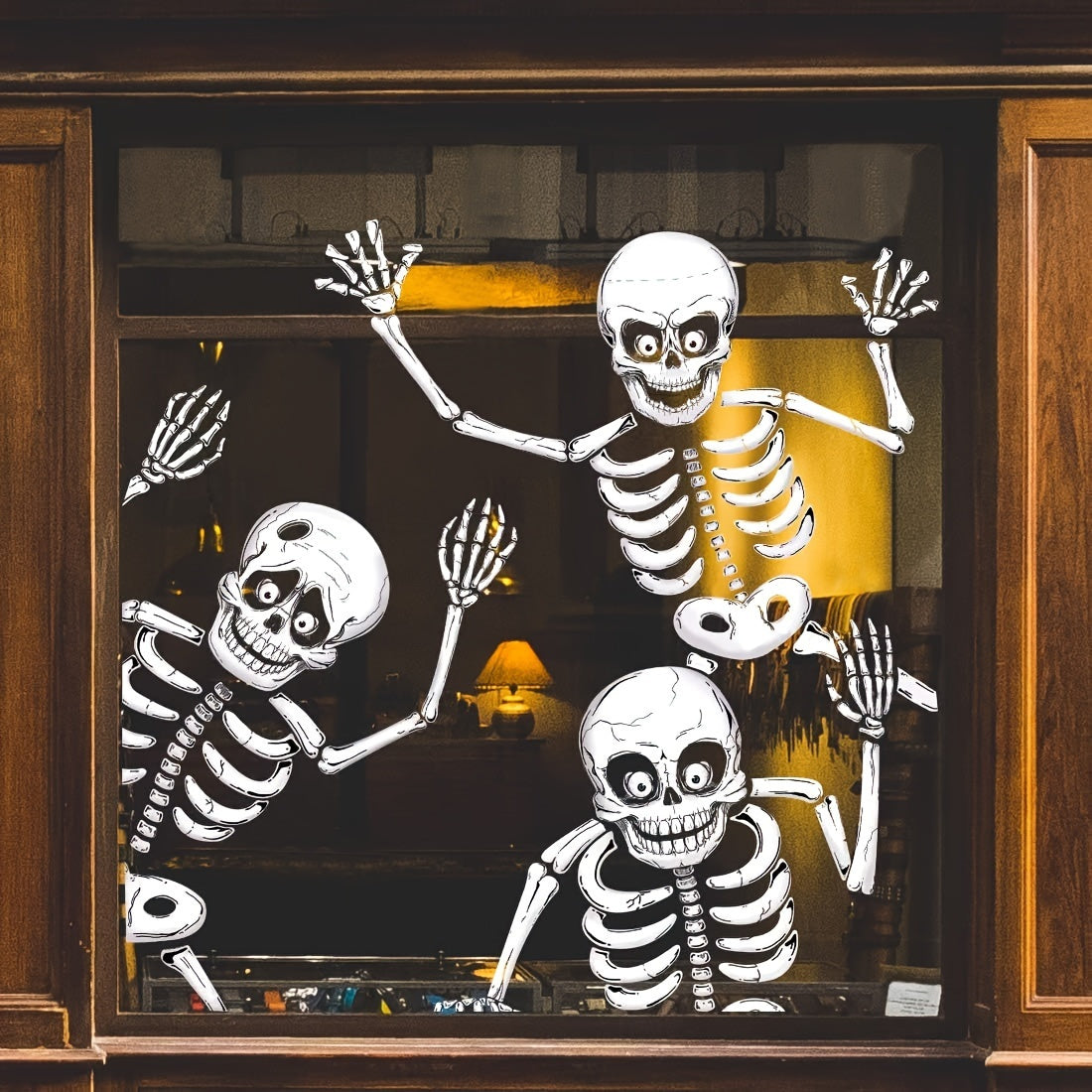 Halloween Raamstickers – Skeletten, Spoken & Vleermuizen voor Griezelige Decoratie