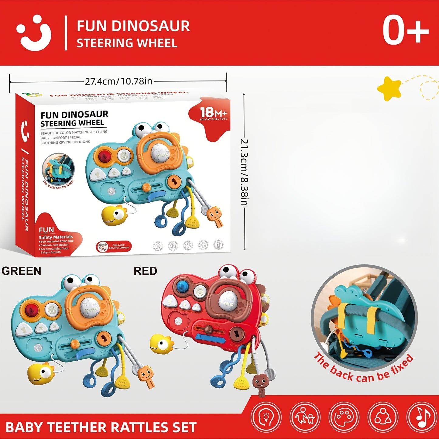 Dino Speelgoed Stuur – Interactief & Educatief Speelbord