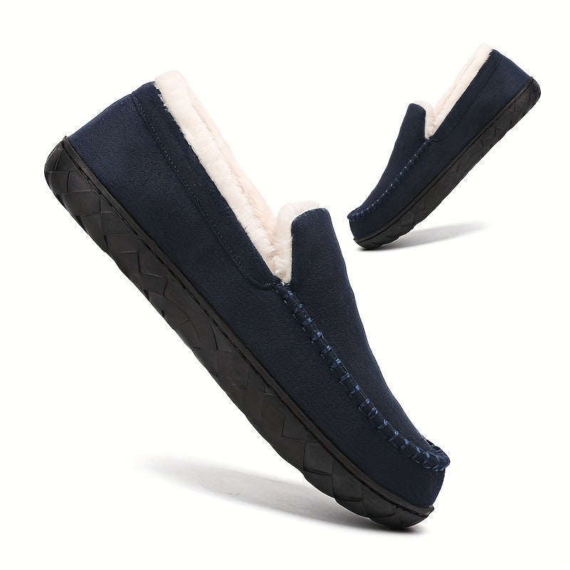 Warme Heren Pantoffels – Comfortabele en Antislip Loafers Sloffen