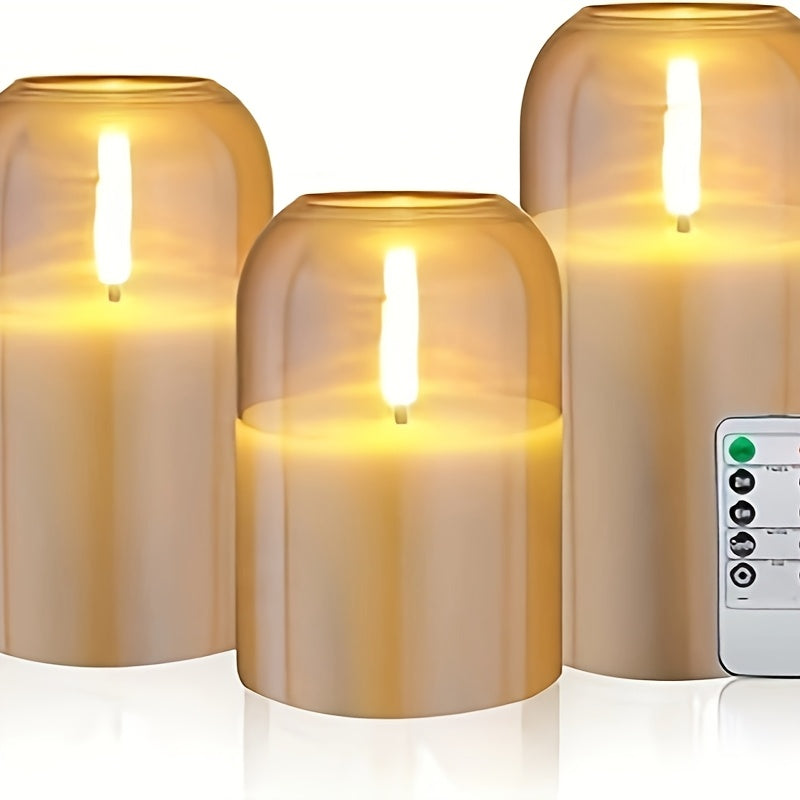 Set van 3 Luxe LED Kaarsen – Met Timer & Afstandsbediening
