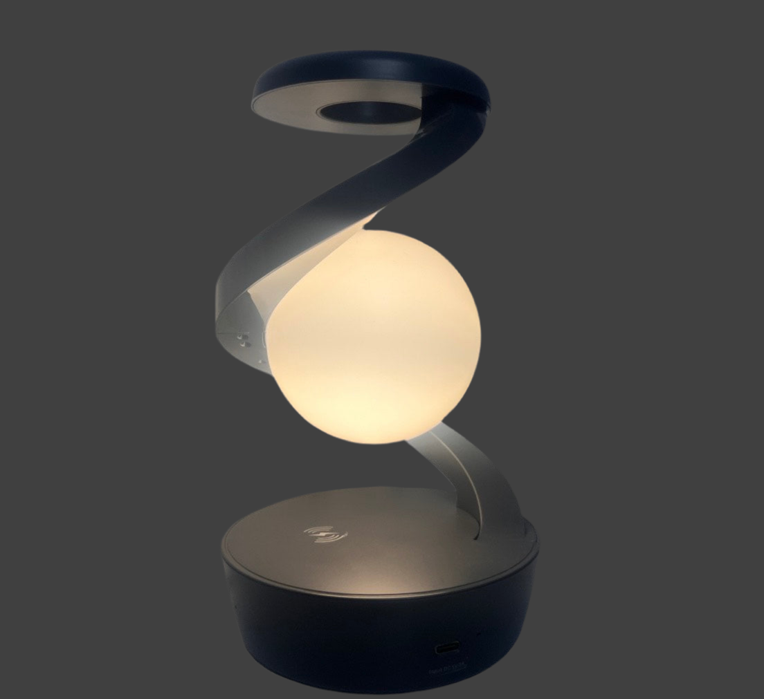 SpinCharge Lamp - Innovatief Design met Draadloos Opladen