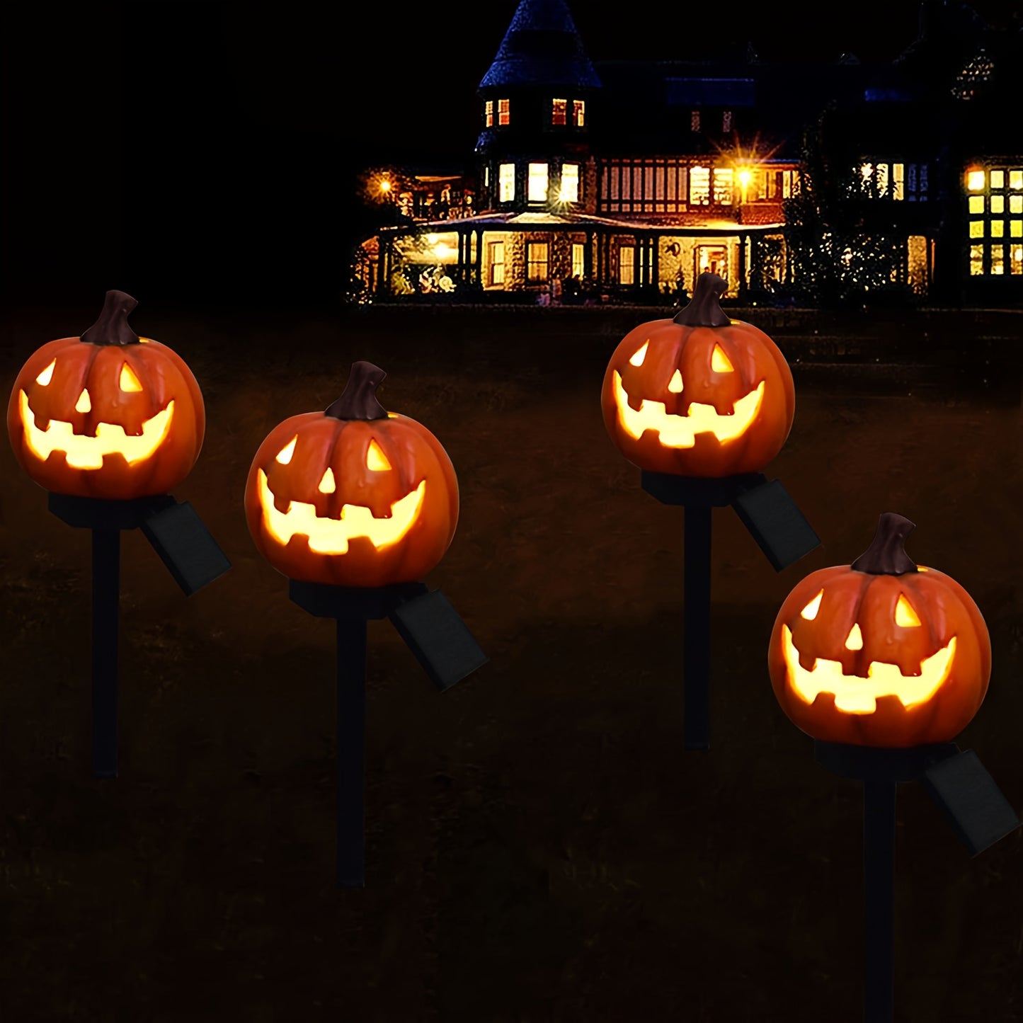 Halloween Solar Tuinverlichting – LED Pompoen Lamp