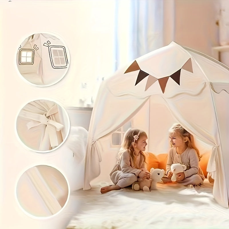 Schattig Kinder Speelhuis – Speeltent Opvouwbaar voor Binnen & Buiten