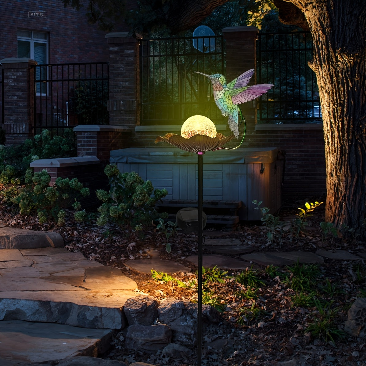 Solar Tuinlamp Kolibrie – Zonne Energie Tuinverlichting met LED Decoratie
