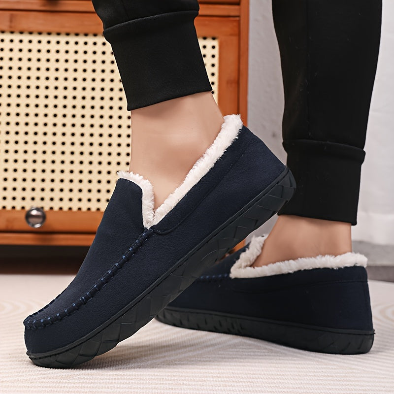 Warme Heren Pantoffels – Comfortabele en Antislip Loafers Sloffen