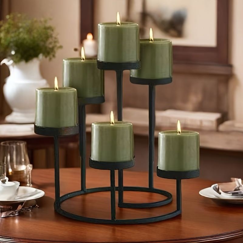 Metalen Kaarsenstandaard Spiraal – Luxe Design voor 6 Kaarsen