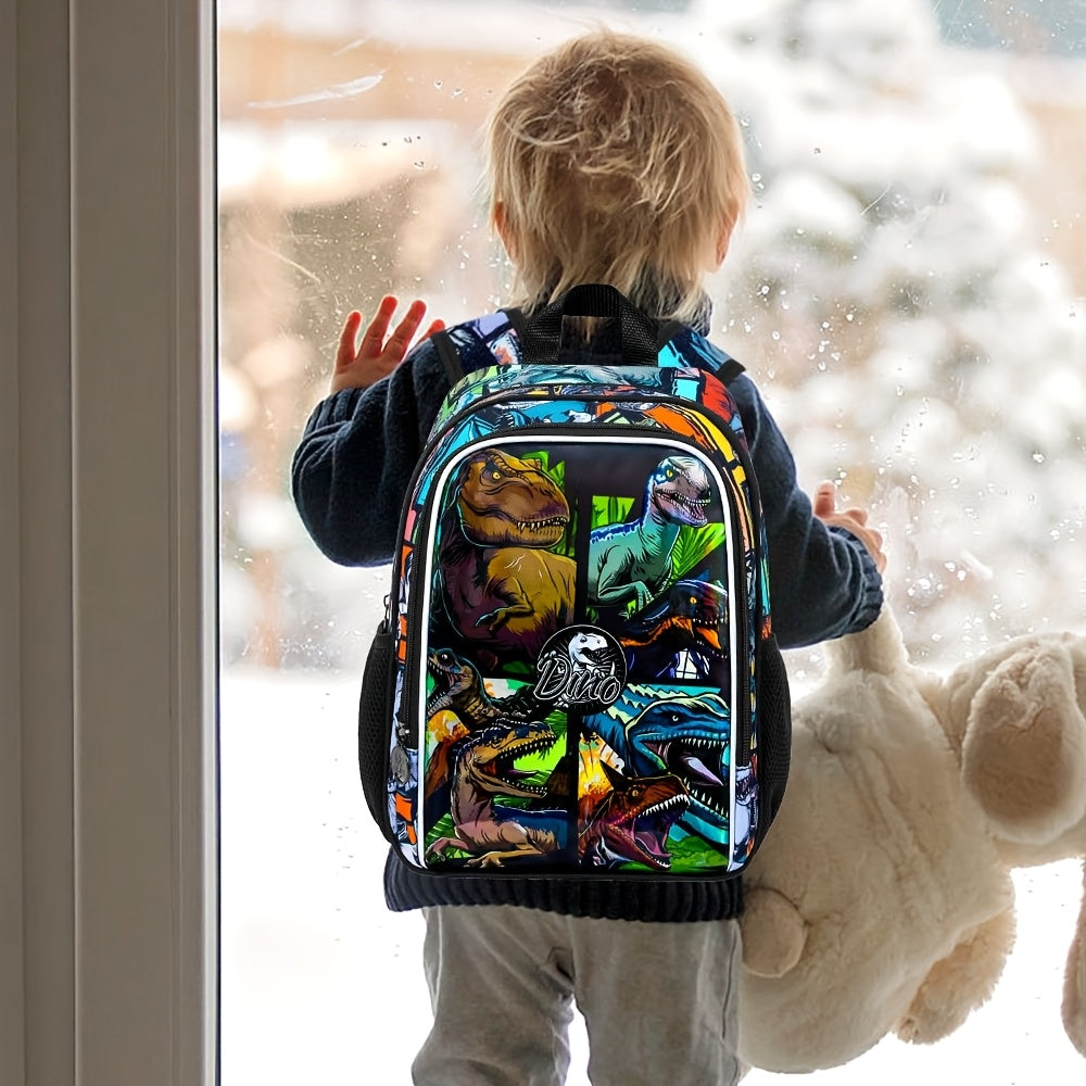 Dino Rugzak voor Jongens – T-Rex & Velociraptor Print