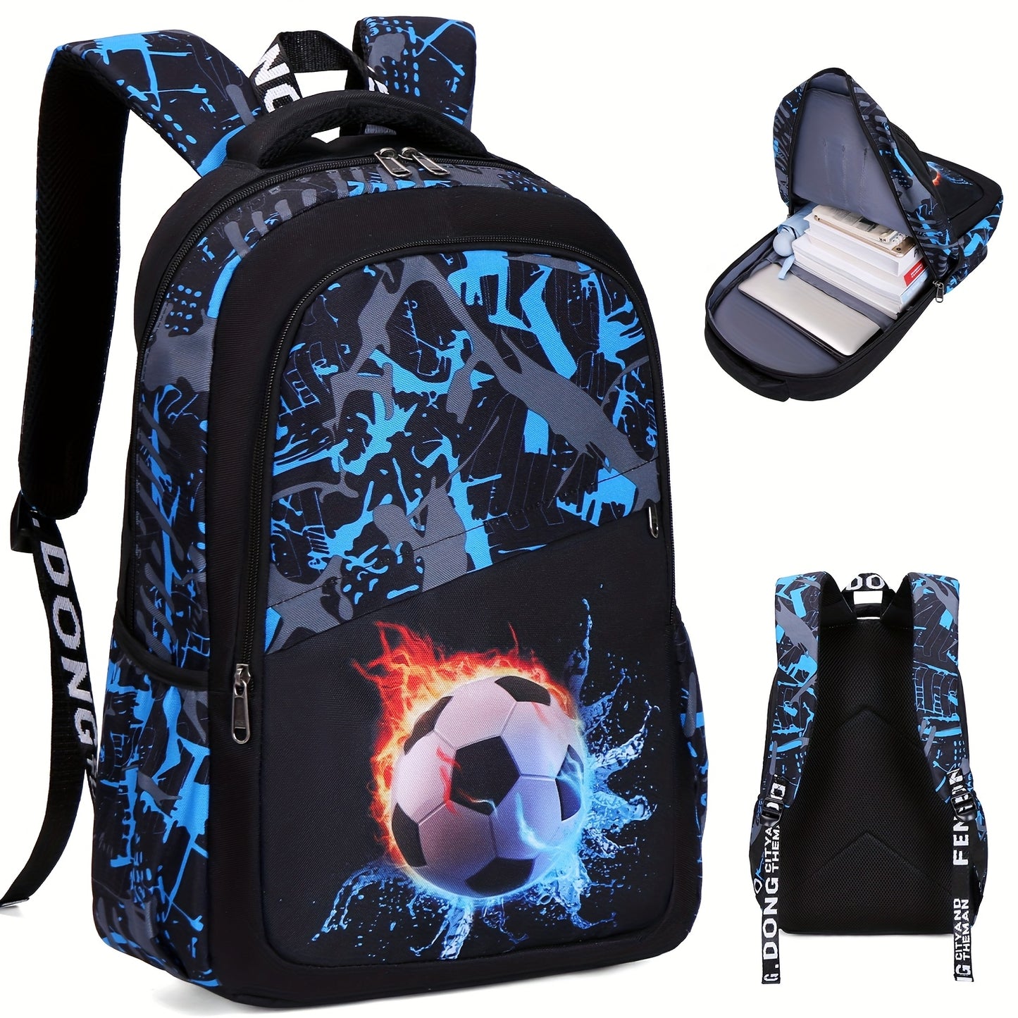 Schooltas Voetbal Jongens – Rugzak met Laptopvak