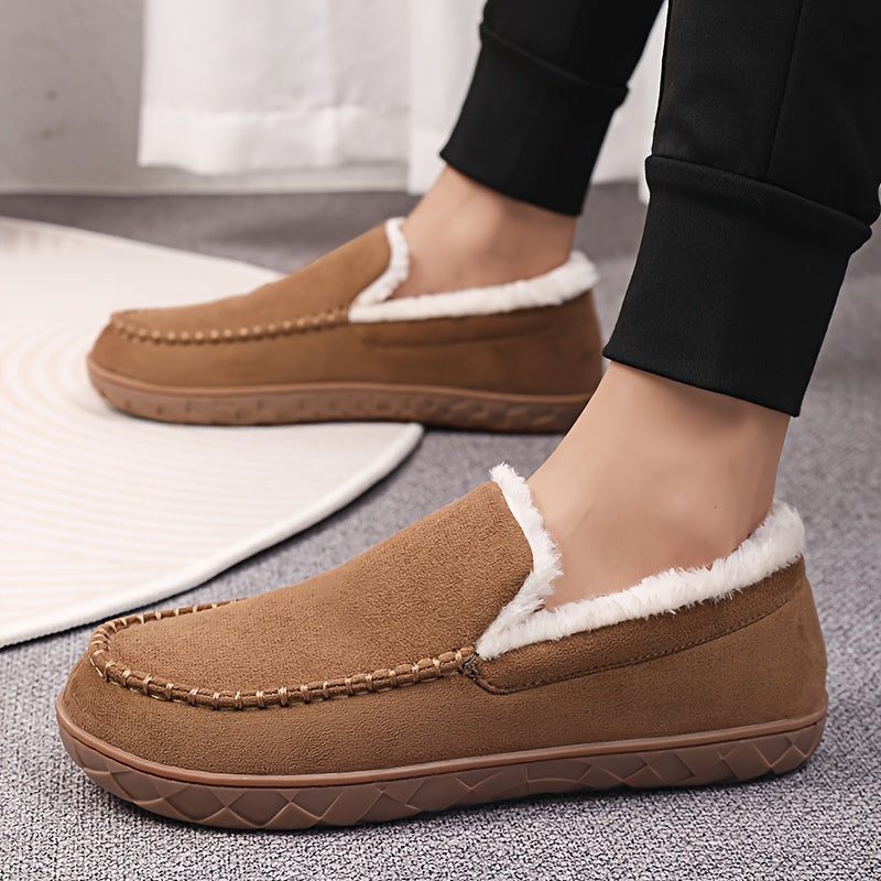 Warme Heren Pantoffels – Comfortabele en Antislip Loafers Sloffen