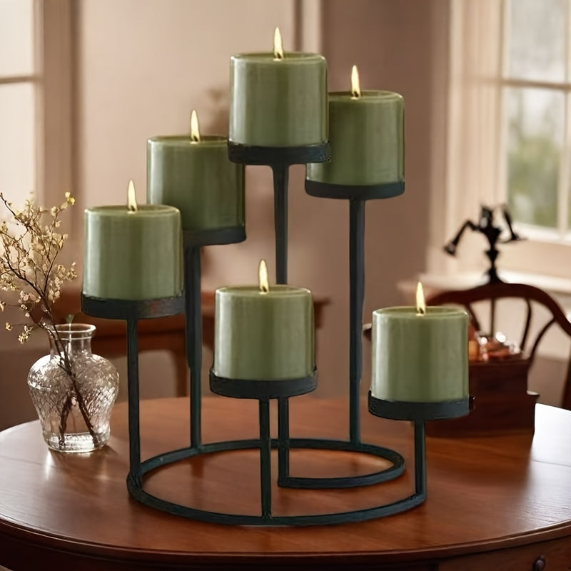Metalen Kaarsenstandaard Spiraal – Luxe Design voor 6 Kaarsen