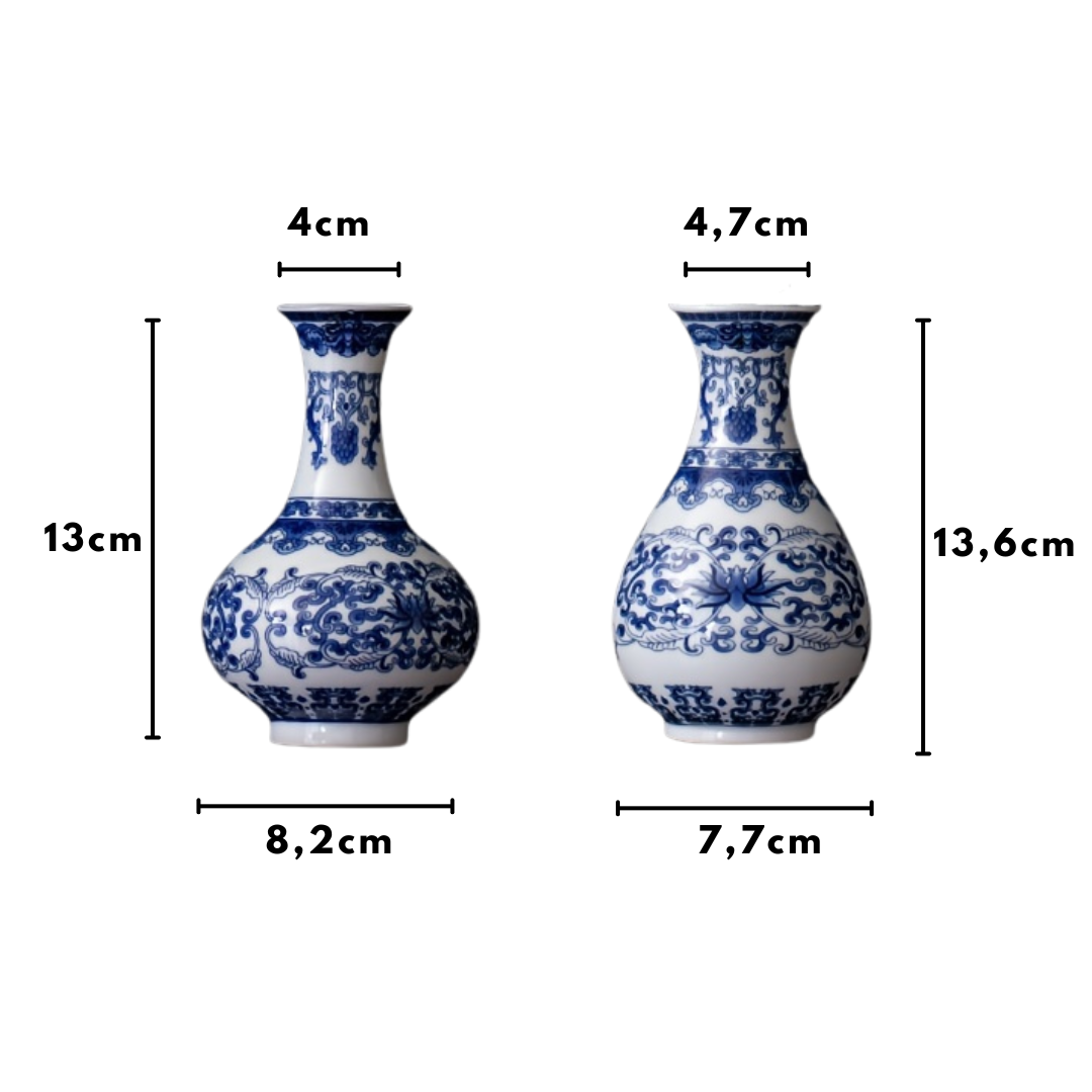 Keramische Blauwe Bloemenvaas Wanddecoratie
