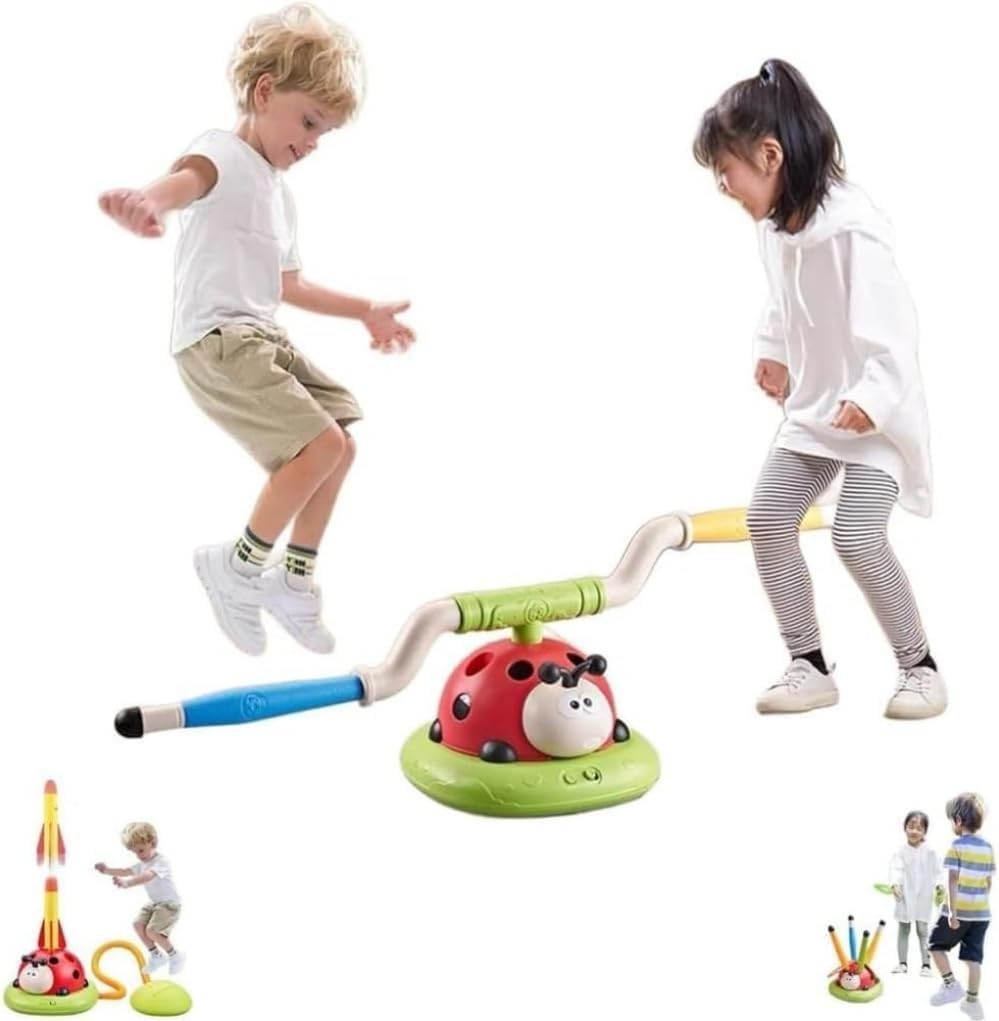 3-in-1 Speelgoed - Springtouw, Raket & Ringgooien!
