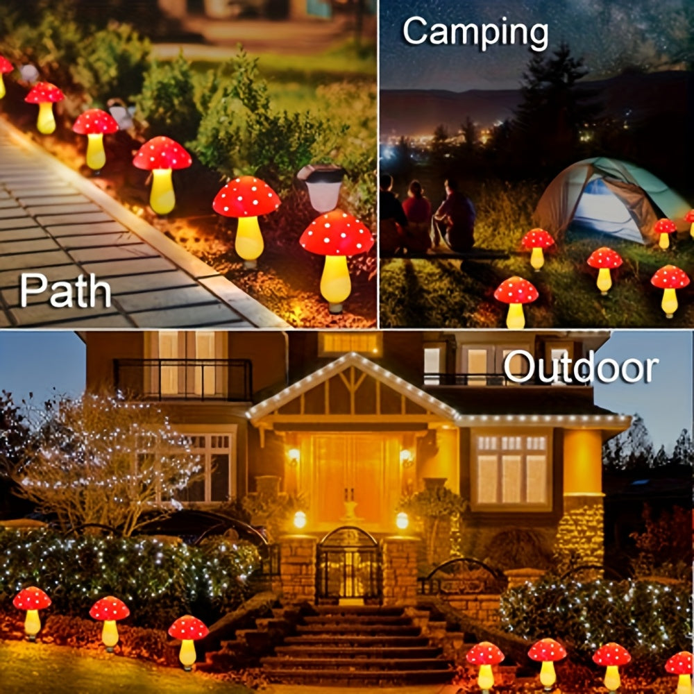 Solar Paddenstoel Lampen – 8 Stuks Tuinverlichting op Zonne-energie