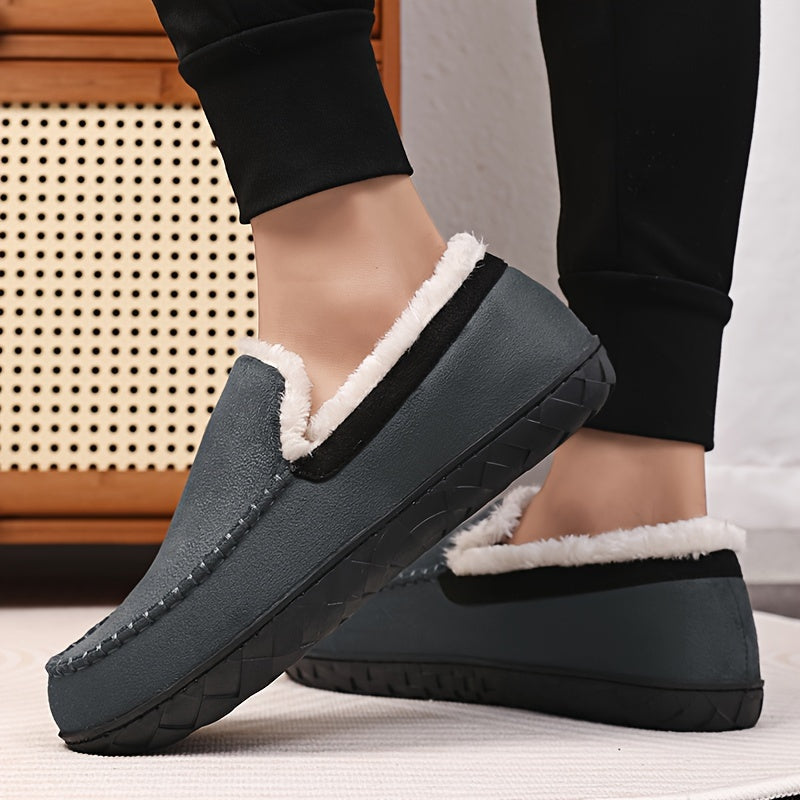 Warme Heren Pantoffels – Comfortabele en Antislip Loafers Sloffen
