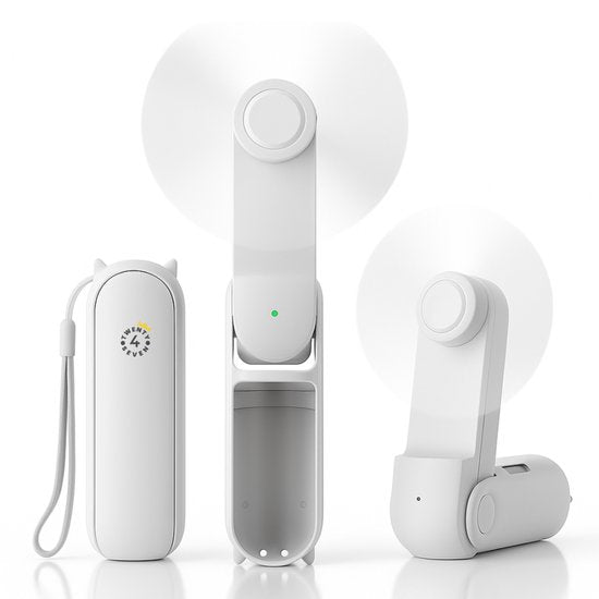 3-in-1 Handventilator – Festival Ventilator met Spiegel en Powerbank