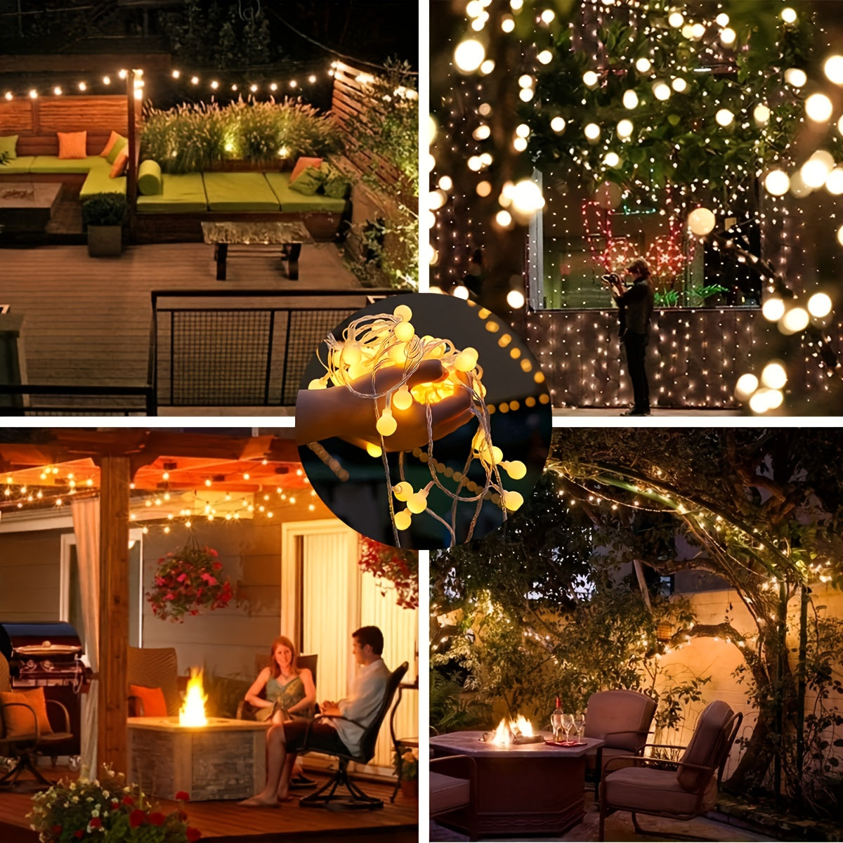 LED Tuin Verlichting – 40 Lichtbolletjes voor Feest, Bruiloft & Tuin