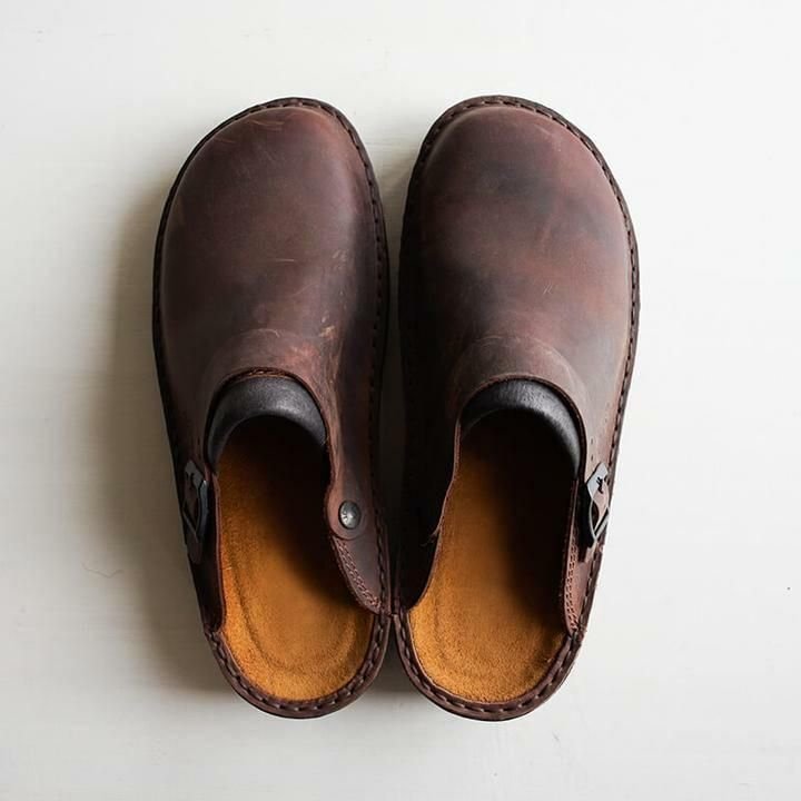 UrbanStep | Premium Leren Huis Klompen voor Mannen - Comfortabel Voetbed