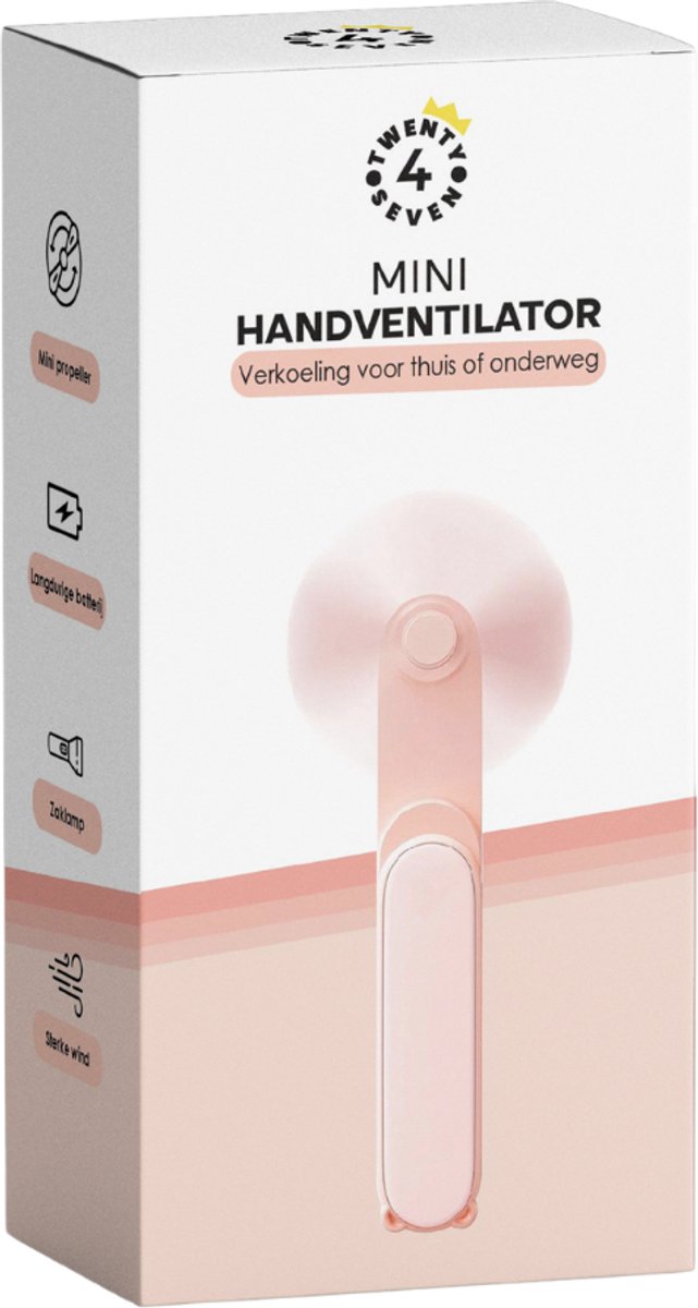 3-in-1 Handventilator – Festival Ventilator met Spiegel en Powerbank