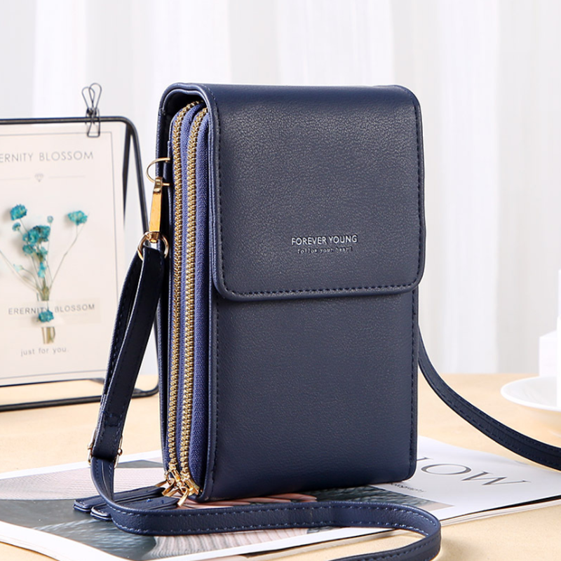 Dames Crossbody Telefoontas – Portemonnee & Schoudertas met Touchscreen Vak
