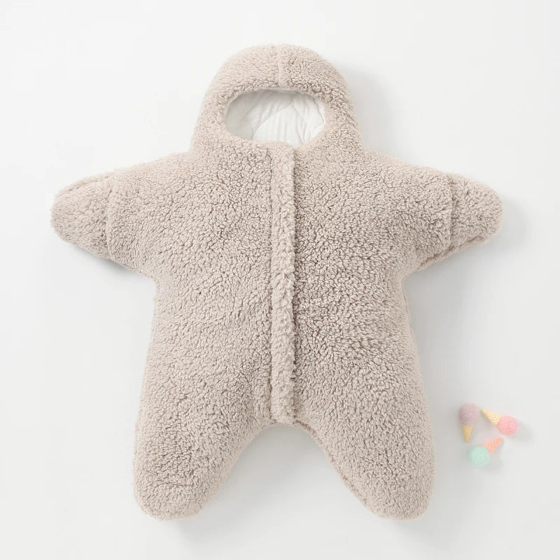Baby Onesie Stervorm – Warme Pluche Wikkeldeken