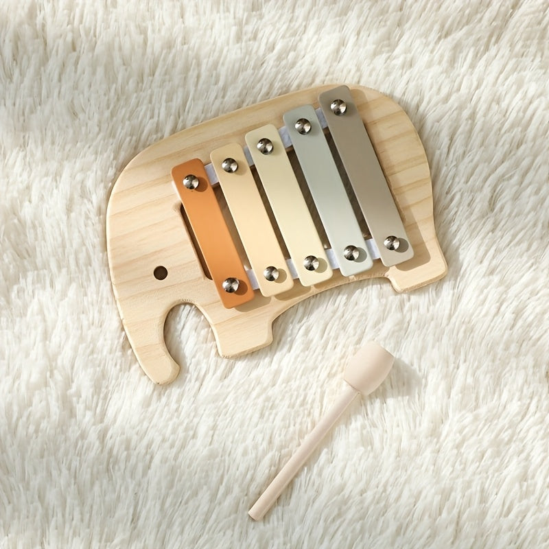 Houten Olifant Xylofoon – Educatief Speelgoed voor Kinderen