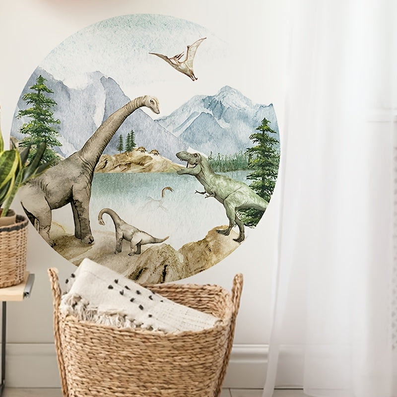 Cirkel Dino Muursticker - Breng Avontuur naar de Kinderkamer