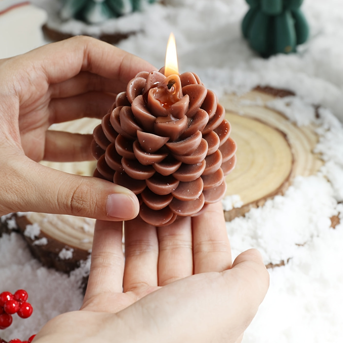 Geurkaars Dennenappel – Perfect Cadeau voor de Feestdagen