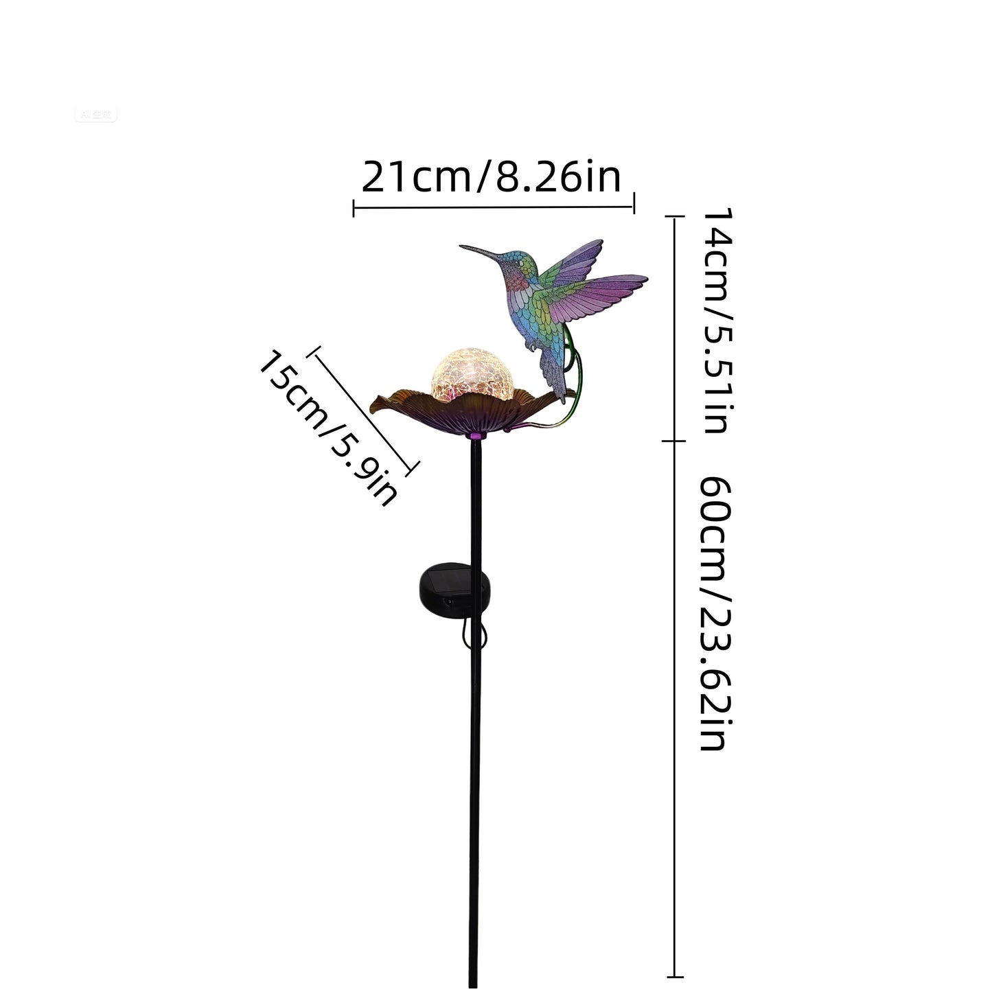 Solar Tuinlamp Kolibrie – Zonne Energie Tuinverlichting met LED Decoratie