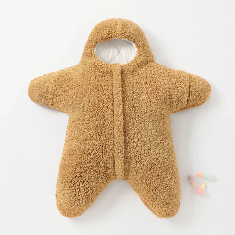 Baby Onesie Stervorm – Warme Pluche Wikkeldeken