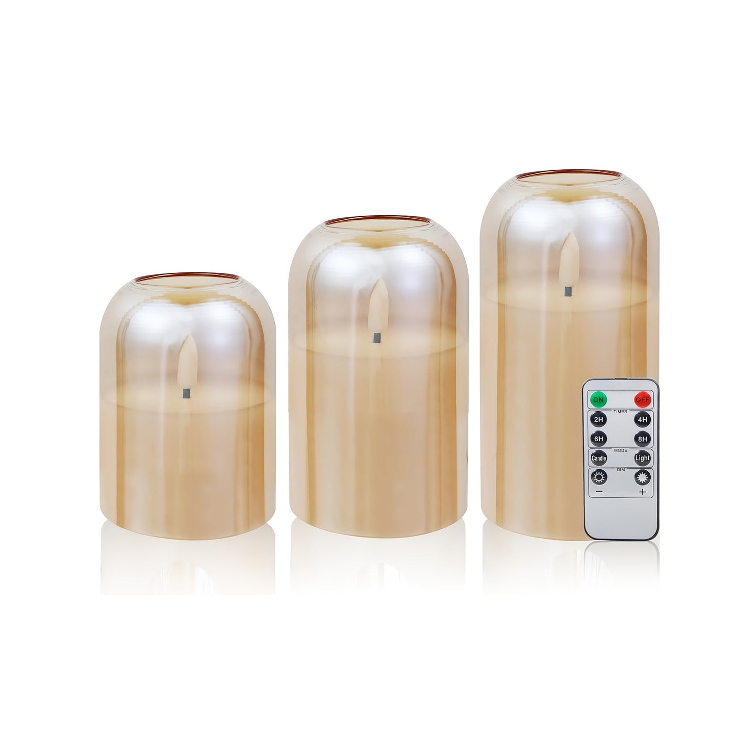 Set van 3 Luxe LED Kaarsen – Met Timer & Afstandsbediening