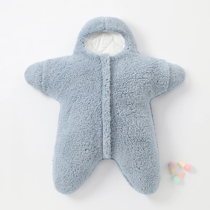 Baby Onesie Stervorm – Warme Pluche Wikkeldeken
