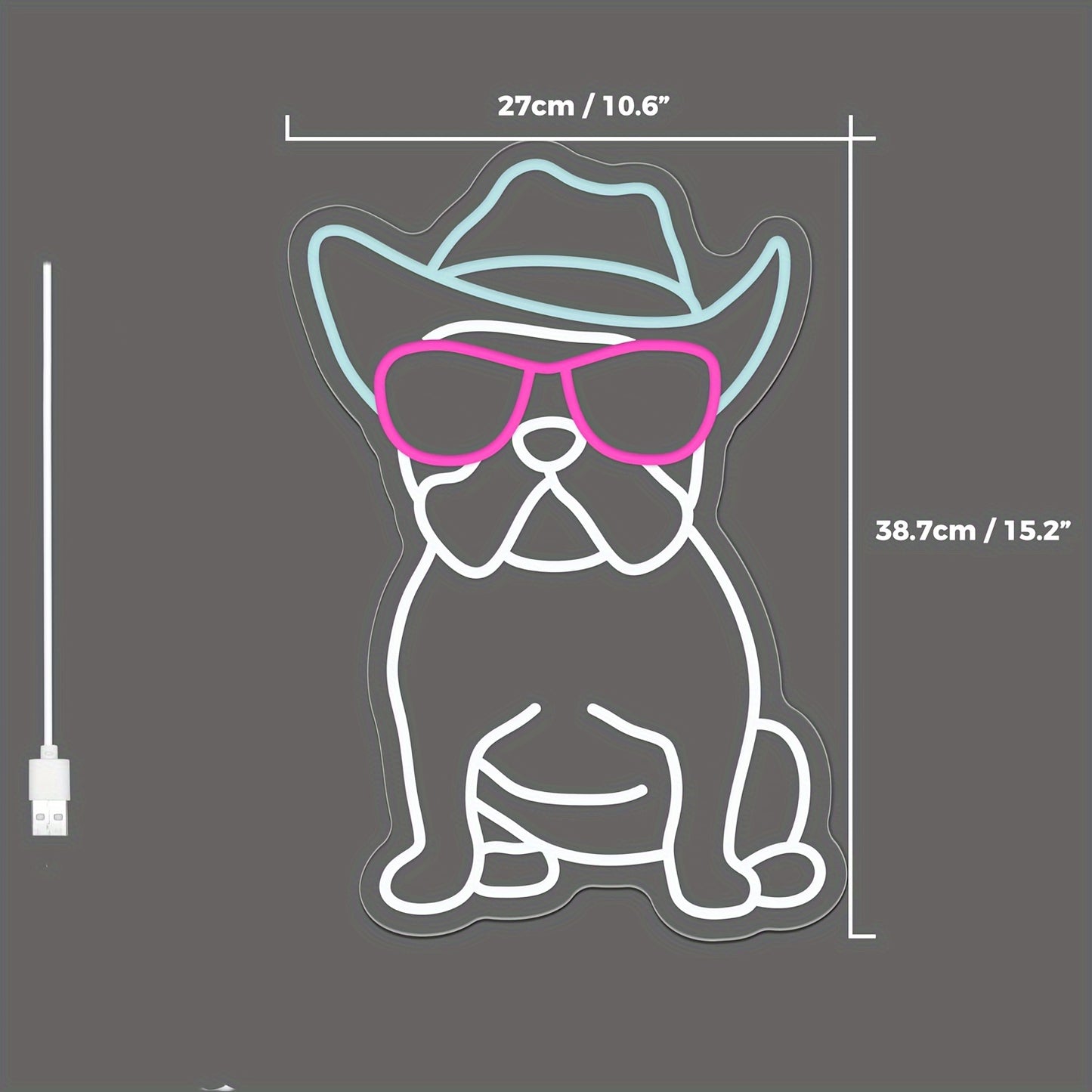 Franse Bulldog LED Neon Verlichting