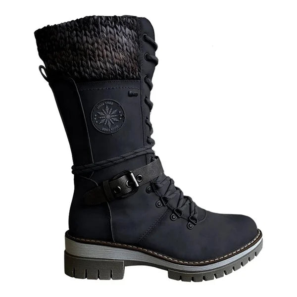 Warme Dames Winterlaarzen met Veters – Comfort, Grip & Stijl in Één