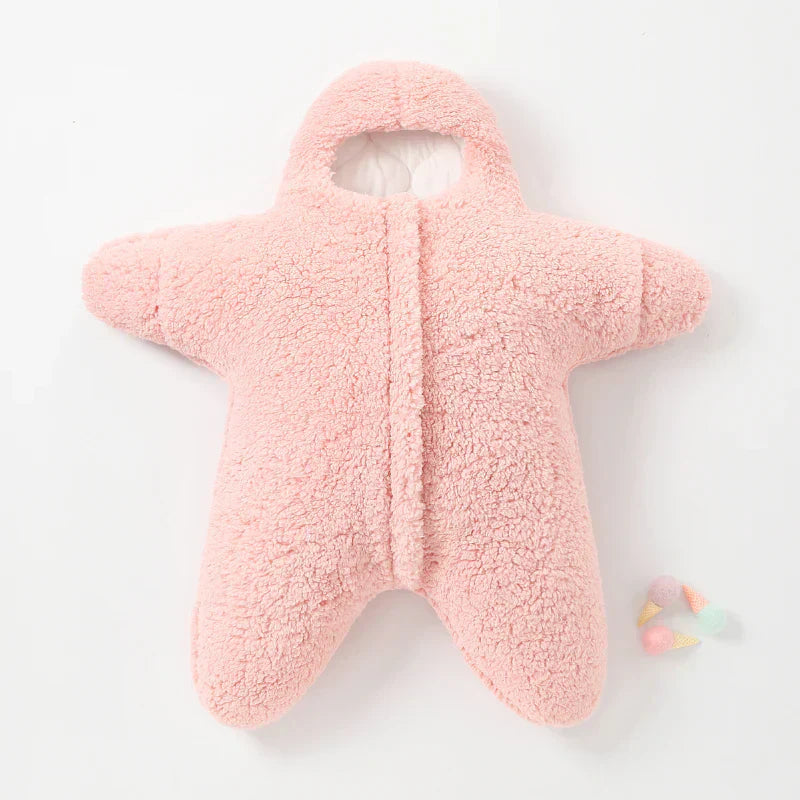 Baby Onesie Stervorm – Warme Pluche Wikkeldeken