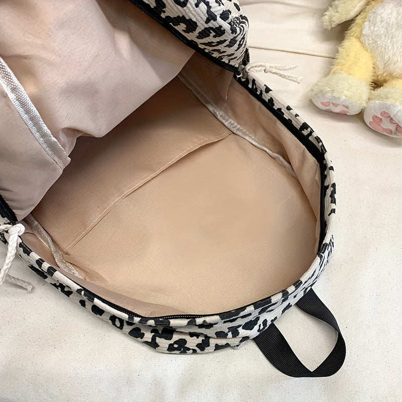 Corduroy Rugzak voor School & Werk – Laptop Tas met Meerdere Compartimenten