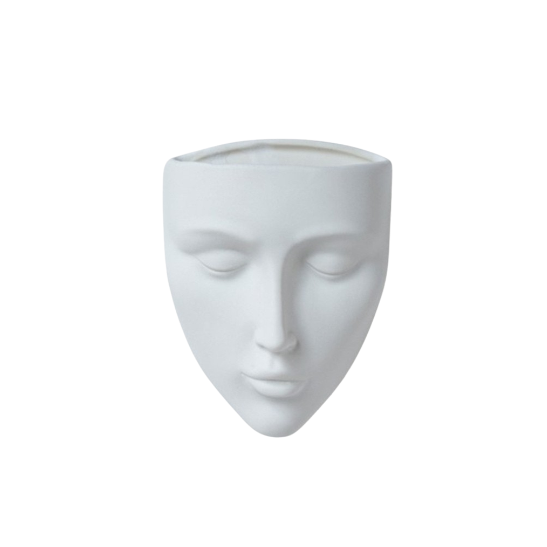 3D Gezicht Plantenpot – Stijlvolle Wanddecoratie voor Jouw Interieur