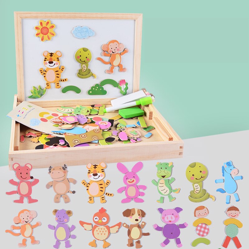 Magnetisch Teken- en Puzzelbord – Educatief Speelgoed voor Kinderen